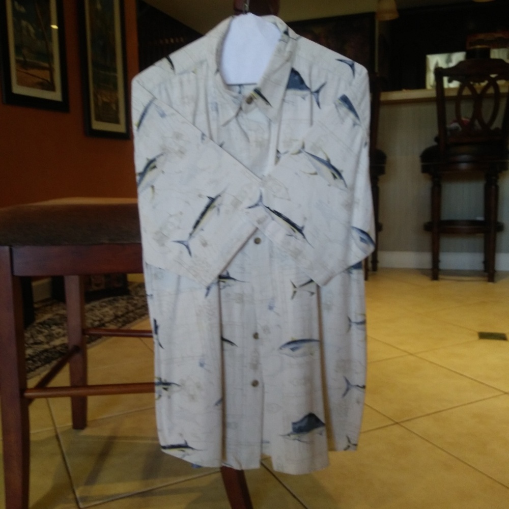 A mens collard fishing shirt